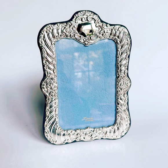 Silvercraft of London Ornate embossed genuine silver picture frame VTG - Picture 5 of 5